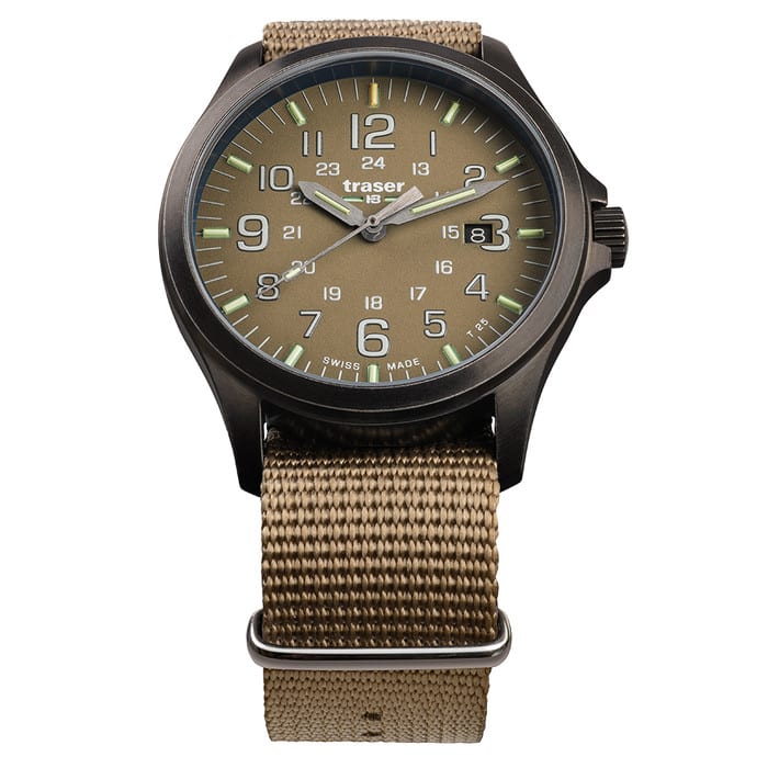 Traser P67 Officer Pro GunMetal with Khaki Dial and Tritium #108631