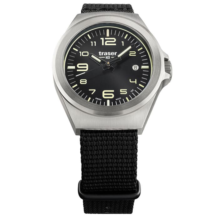 Traser P59 Essential S Black Dial Watch w/Trigalight + SuperLuminova #108637