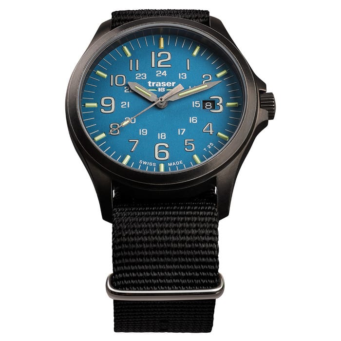 Traser P67 Officer Pro Gunmetal with SkyBlue Dial and Tritium #108647