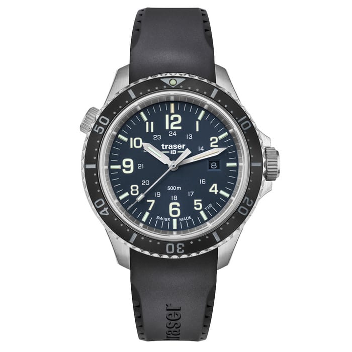 Traser P67 Swiss-Made 500M Dive Watch with Blue Dial and Tritium #109374