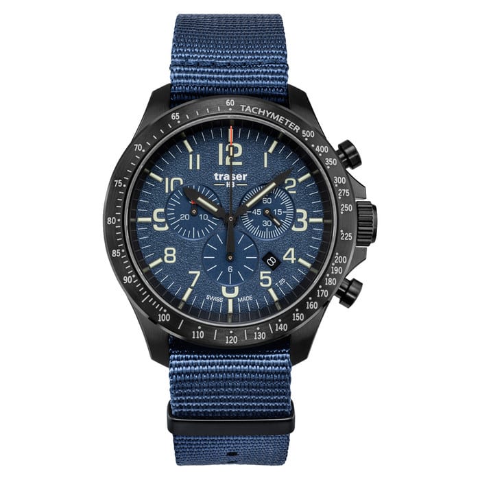 Traser P67 Officer Pro Chronograph Blue Tritium Watch #109461