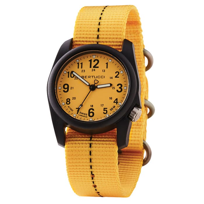 Bertucci DX3 Plus Field Watch with Pro-Yellow Dial #11120 zoom