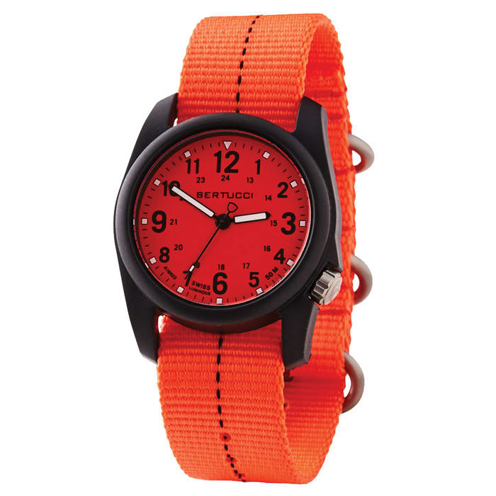 Bertucci DX3 Plus Field Watch with Orange Blaze Dial #11121