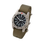 Bertucci A-2TR Field Pro Black Dial with Olive Nylon Strap #12115