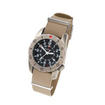 Bertucci A-2TR Field Pro GMT Black Dial with Khaki Rubber Strap #12132