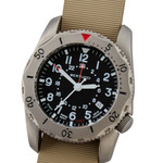 Bertucci A-2TR Field Pro GMT Black Dial with Khaki Rubber Strap #12132