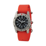 Bertucci A-2TR Field Pro Black Dial Watch with Orange Nylon Strap #12145
