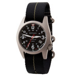Bertucci A-7T Retrospec Solar Titanium Field Watch with Black Nylon Strap #12900