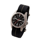 Bertucci A-7T Retrospec Solar Titanium Field Watch with Black Nylon Strap #12900