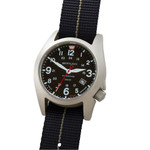 Bertucci A-7T Retrospec Solar Titanium Field Watch with Black Nylon Strap #12900