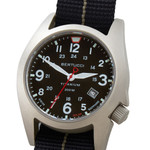 Bertucci A-7T Retrospec Solar Titanium Field Watch with Black Nylon Strap #12900