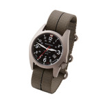Bertucci A-7T Retrospec Solar Titanium Field Watch with Ghost Grey Nylon Strap #12901