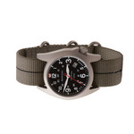 Bertucci A-7T Retrospec Solar Titanium Field Watch with Ghost Grey Nylon Strap #12901