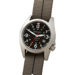 Bertucci A-7T Retrospec Solar Titanium Field Watch with Ghost Grey Nylon Strap #12901