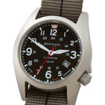 Bertucci A-7T Retrospec Solar Titanium Field Watch with Ghost Grey Nylon Strap #12901