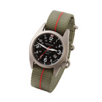 Bertucci A-7T Retrospec Solar Titanium Field Watch with Defender Drab Nylon Strap #12902