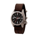Bertucci A-7T Retrospec Solar Titanium Field Watch with Alpina Brown Leather Strap #12903