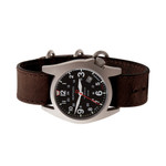 Bertucci A-7T Retrospec Solar Titanium Field Watch with Alpina Brown Leather Strap #12903