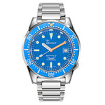 Squale 50 Atmos Swiss Automatic Polished Dive Watch with Blue Dial #1521OCN.SQ20L