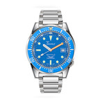 Squale 50 Atmos Swiss Automatic Polished Dive Watch with Blue Dial #1521OCN.SQ20L