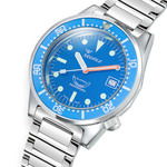 Squale 50 Atmos Swiss Automatic Polished Dive Watch with Blue Dial #1521OCN.SQ20L