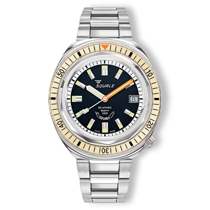 Squale 2001 Heritage Dive Watch with Black Dial #2001BEBK.AC