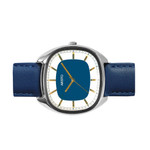 Aristo 36mm Classic Dress Watch with Rectangular Face and Blue Dial #2H22L side