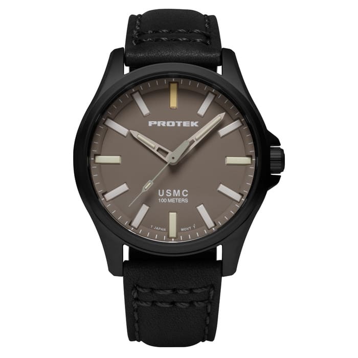 Protek IP Titanium Field Watch 3100 USMC Series with Tritium T100 Tubes and Sand Dial #PT3106