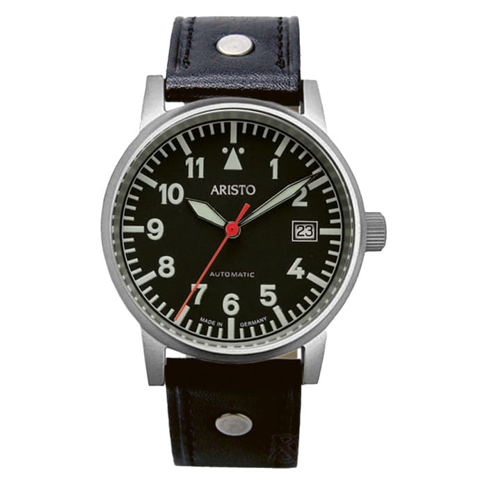 Aristo 38.5mm Swiss Automatic Aviator Watch #3H15N