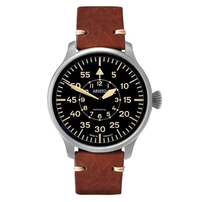 Aristo Swiss Automatic Pilot Watch with Black B-Dial #3H233