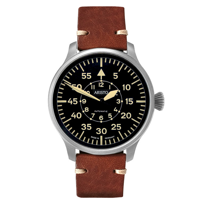 Aristo Swiss Automatic Pilot Watch with Black B-Dial #3H233