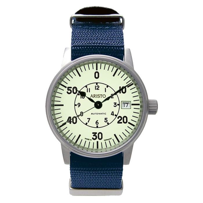 Aristo 38.5mm Swiss Automatic Full Lume Aviator Watch #3H239