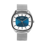 Aristo 41mm Classic Dress Watch with Rectangular Face and Blue Dial #4H231-M