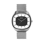Aristo 36mm Classic Dress Watch with Rectangular Face and Black Dial #4H247-M