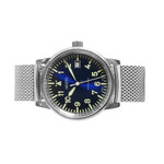 Aristo Blue Dial Flight Watch with Mesh Bracelet and a Sapphire Crystal #4H251-M side