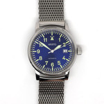 Aristo Blue Dial Flight Watch with Mesh Bracelet and a Sapphire Crystal #4H251-M
