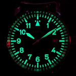 Aristo Blue Dial Flight Watch with Mesh Bracelet and a Sapphire Crystal #4H251-M lume