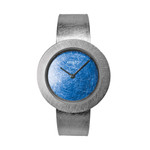 Aristo Titanium Scratched Blue Dial Watch Titanium Bangle #5D95-4