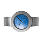 Aristo Titanium Scratched Blue Dial Watch Titanium Bangle #5D95-4 side