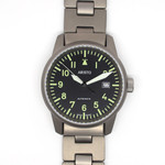 Aristo 40mm Titanium Swiss Automatic Aviator Watch #5H101TIBI