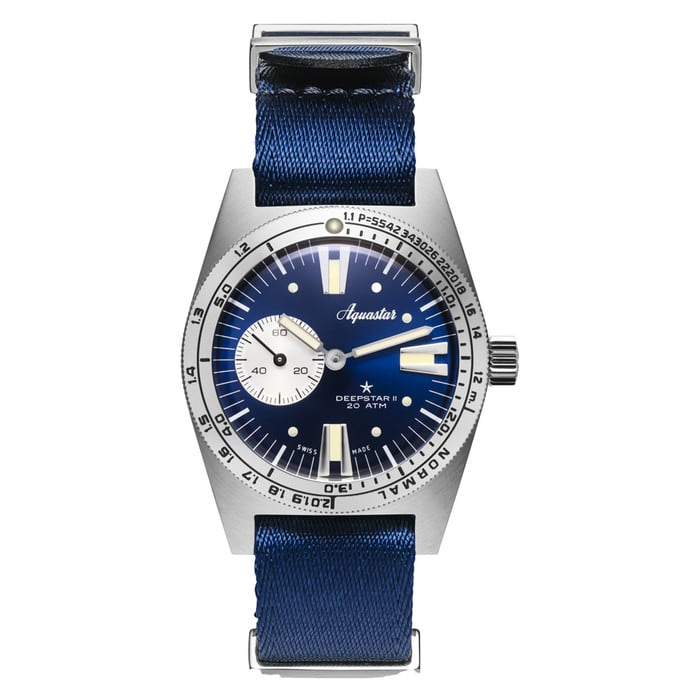 Aquastar Deepstar II Dive Watch with Blue Ray Dial #AS-776026