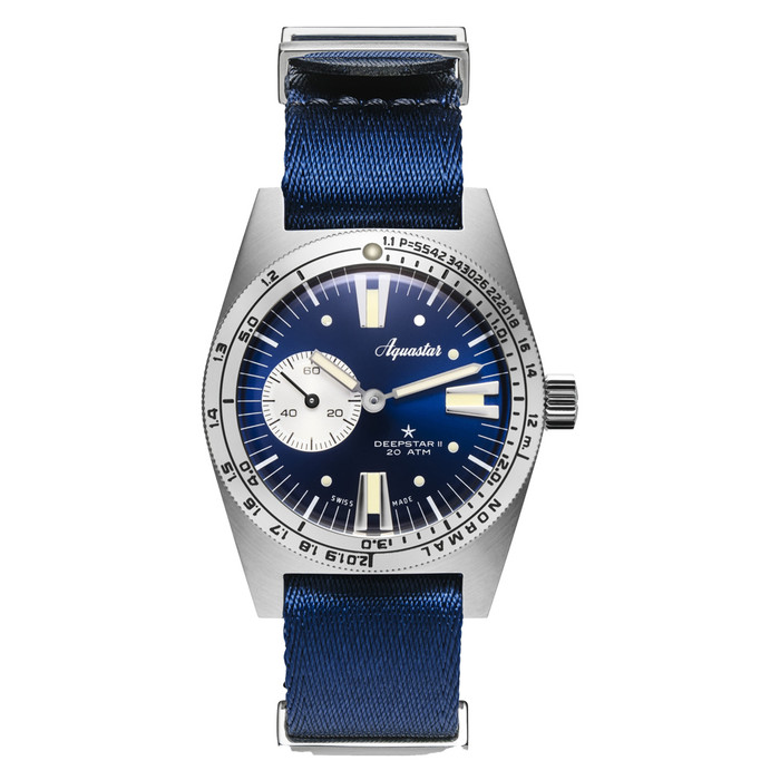 Aquastar Deepstar II Dive Watch with Blue Ray Dial #AS-776026