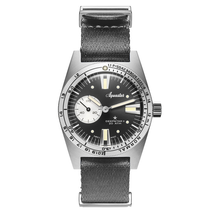Aquastar Deepstar II Dive Watch with Steel Grey Dial #AS-776033