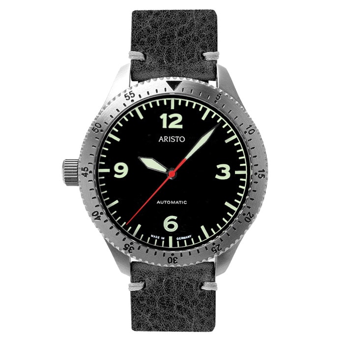 Aristo 42mm Swiss Automatic Left Crown Watch #7H164LH-LB