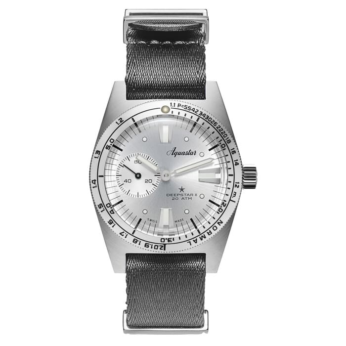 Aquastar Deepstar II Dive Watch with Vintage Silver Dial #AS-811772