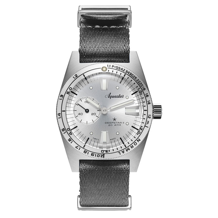 Aquastar Deepstar II Dive Watch with Vintage Silver Dial #AS-811772