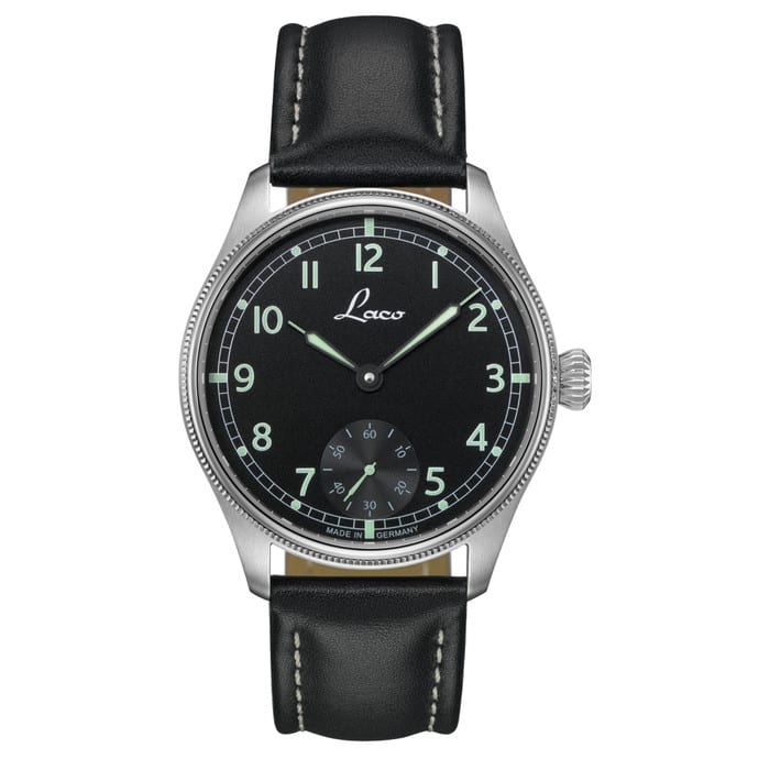 Laco Bremerhaven Manual Winding Navy Watch with AR Sapphire Crystal #862105.2