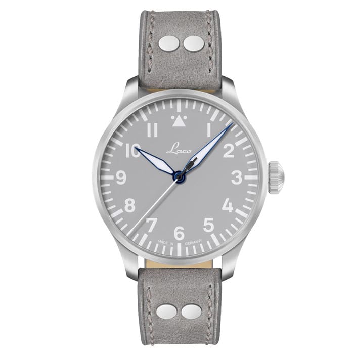 Laco Augsburg Gray 42 Type A Dial Automatic Pilot Watch with Sapphire Crystal #862158
