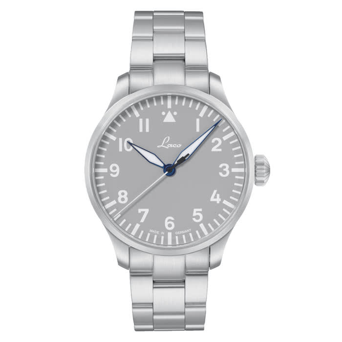 Laco Augsburg Gray 42 Type A Dial Automatic Pilot Watch with Sapphire Crystal #862158.MB