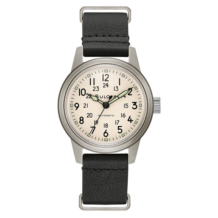 Bulova Hack Automatic Field Watch with 38mm Case and Cream Dial #96A246